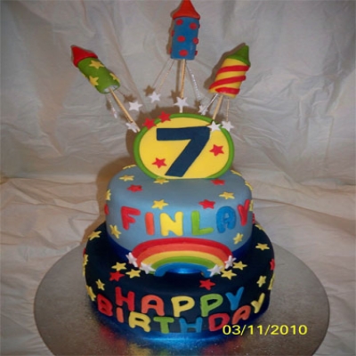 Picture of Blue Firework Cake
